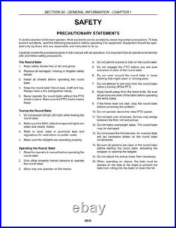 New Holland BR730 Round Baler Service Manual Repair Shop Book New Holland BR730 Round Baler Service Manual Repair Shop Book