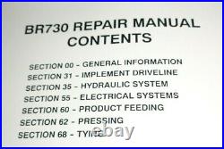 New Holland BR730 Round Baler Service Repair Shop Workshop Manual NH ORIGINAL