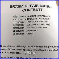 New Holland BR730A Round Baler Service Repair Manual NH