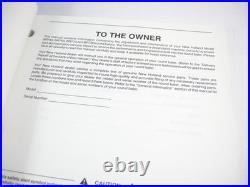 New Holland BR740 BR750 BR770 BR780 Round Baler Operator Maintenance Manual Book