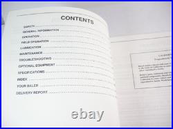 New Holland BR740 BR750 BR770 BR780 Round Baler Operator Maintenance Manual Book