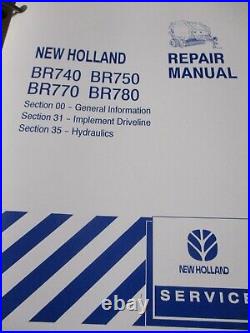 New Holland BR740, BR750, BR770, BR780 Round Baler Repair Manual 2005