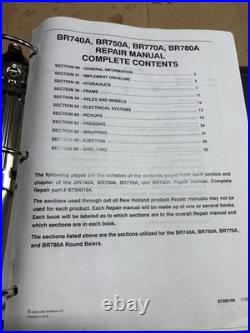 New Holland BR740 BR750 BR770 BR780 Round Baler Service Repair Manual ORIGINAL