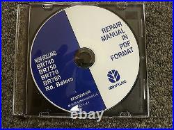 New Holland BR740 BR750 BR770 BR780 Round Baler Shop Service Repair Manual CD