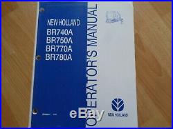 New Holland BR740A BR750A BR770A BR780A Baler factory operators manual OEM
