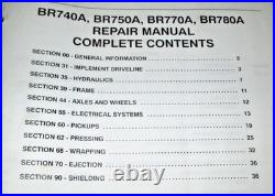New Holland BR740A BR750A BR770A BR780A Round Baler Service Repair Manual NH OEM
