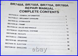 New Holland BR740A BR750A BR770A BR780A Round Baler Service Repair Manual OEM