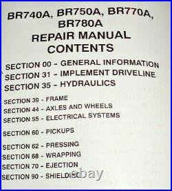 New Holland BR740A BR750A BR770A BR780A Round Baler Service Repair Manual OEM NH