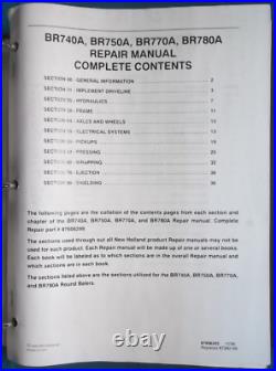 New Holland BR740A BR750A BR770A BR780A Round Baler Service Repair Shop Manual