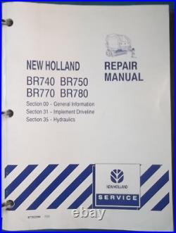 New Holland BR740A BR750A BR770A BR780A Round Baler Service Repair Shop Manual