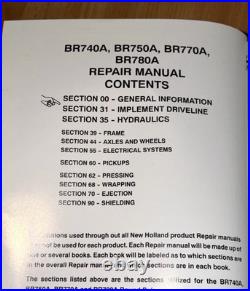 New Holland BR740A BR750A BR770A BR780A Round Baler Shop Service Repair Manual
