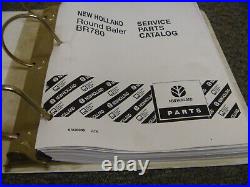 New Holland BR780 Round Baler Parts Catalog Manual 87530336