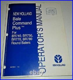 New Holland Bale Command Plus Operators Manual for BR740 BR750 BR770 BR780 Baler