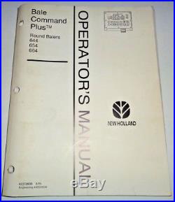 New Holland Bale Command Plus Operators Troubleshooting Manual 644 654 664 baler