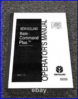 New Holland Bale Command Plus for 648 658 Round Baler Owner Operator Manual