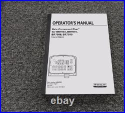New Holland Bale Command Plus for BR7070 Round Baler Owner Operator Manual