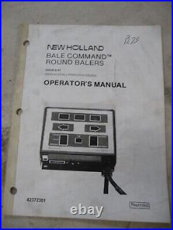 New Holland Bale Command Round Balers Operator's Manual 42372301