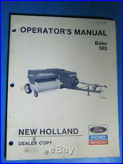New Holland Baler 565 Operator's Manual Original