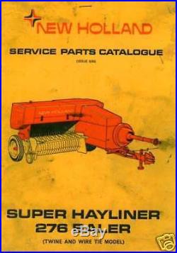 New Holland Baler Super Hayliner 276 Parts Manual