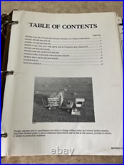 New Holland Balers Equipment Sales Information Manual Set Dec. 1994