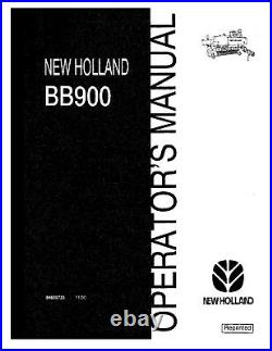 New Holland Bb900 Baler Operators Manual