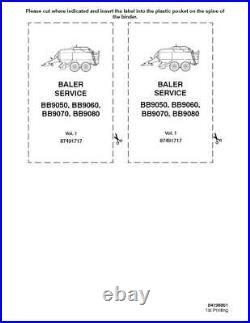 New Holland Bb9050 Bb9060 Bb9070 Bb9080 Balers Complete Service Manual