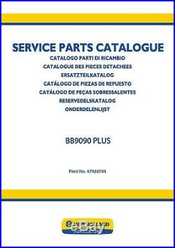 New Holland Bb9090 Plus Baler Parts Catalog