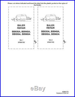 New Holland Bb930a, Bb940a, Bb950a, Bb960a Balers Service Manual