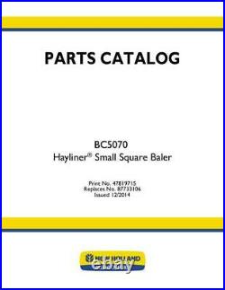 New Holland Bc5070 Hayliner Small Square Baler Parts Catalog