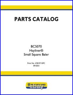 New Holland Bc5070 Hayliner Small Square Baler Parts Catalog