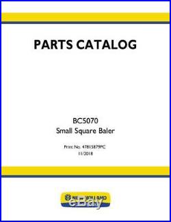 New Holland Bc5070 Small Square Baler Parts Catalog