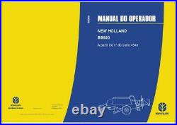 New Holland Big Baler BB920 from PIN 4548 (PT) MANUAL OPERADOR