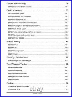 New Holland BigBaler 340RC High Density Square Baler Service Manual 90505696 USB