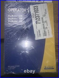 New Holland Bigbaler 230 Bigbaler 330 340 Square Baler Operator's Manual Nip