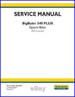 New Holland Bigbaler 340 Plus Square Baler Service Manual