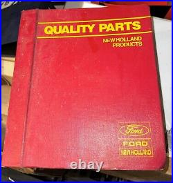 New Holland Binder Of 15 Factory Parts Catalogs Manuals