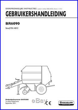 New Holland Br6090 Baler Operators Manual