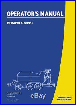 New Holland Br6090 Combi Baler Operators Manual Br 6090