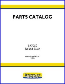 New Holland Br7050 Round Baler Parts Catalog