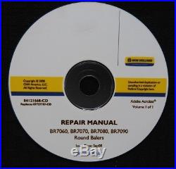 New Holland Br7060 Br7070 Br7080 Br7090 Baler Service Repair Manual Set On CD