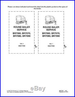 New Holland Br7060, Br7070, Br7080, Br7090 Rd Balers Service Manual