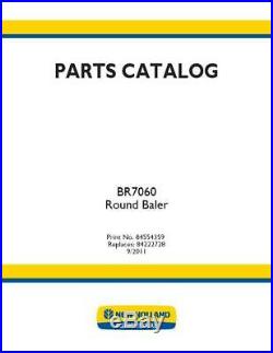 New Holland Br7060 Round Baler Parts Catalog