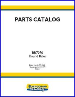 New Holland Br7070 Round Baler Parts Catalog