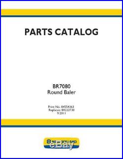 New Holland Br7080 Round Baler Parts Catalog