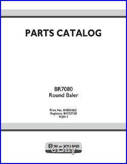 New Holland Br7080 Round Baler Parts Catalog