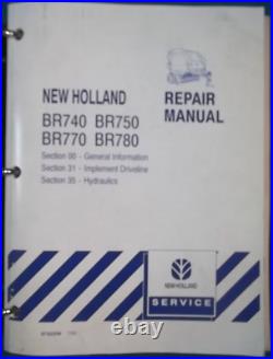 New Holland Br740 Br750 Br770 Br780 Round Baler Service Shop Repair Manual Book