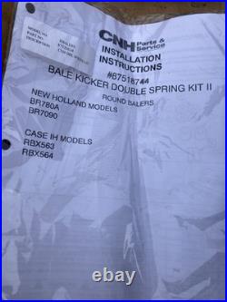 New Holland Case IH Baler Bale Kicker Double Spring Kit 87520614 87518744