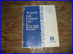 New Holland Command Plus BR740A BR750A Round Baler Operator Maintenance Manual