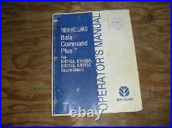 New Holland Command Plus BR770A BR780A Round Baler Operator Maintenance Manual