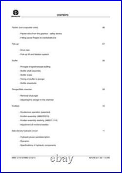 New Holland D1210 4860, D1010 4880, 590, 595 Square Baler Service Manual Repair New Holland D1210 4860, D1010 4880, 590, 595 Square Baler Service Manual Repair